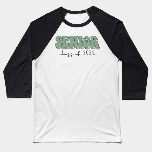 Retro Senior 2022 Graduation Gift Class of 2022 Senior Baseball T-Shirt by soufyane